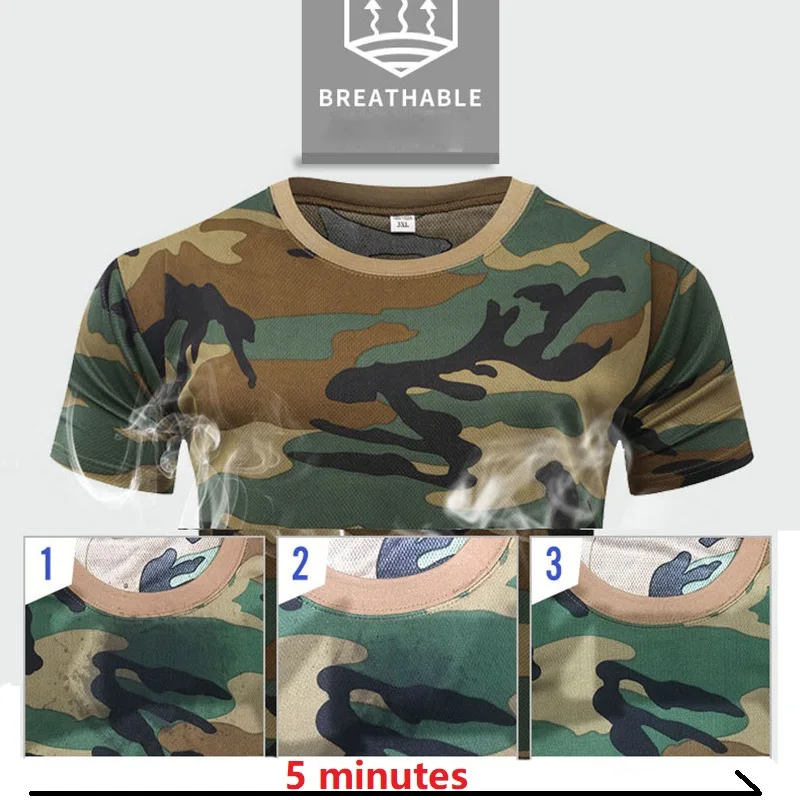 Detalle del camuflaje en camiseta de caza
