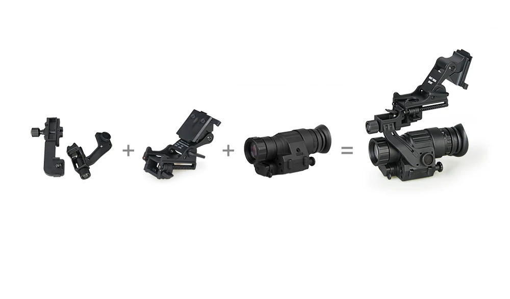 Adaptador J-Arm PVS-14 en configuración táctica