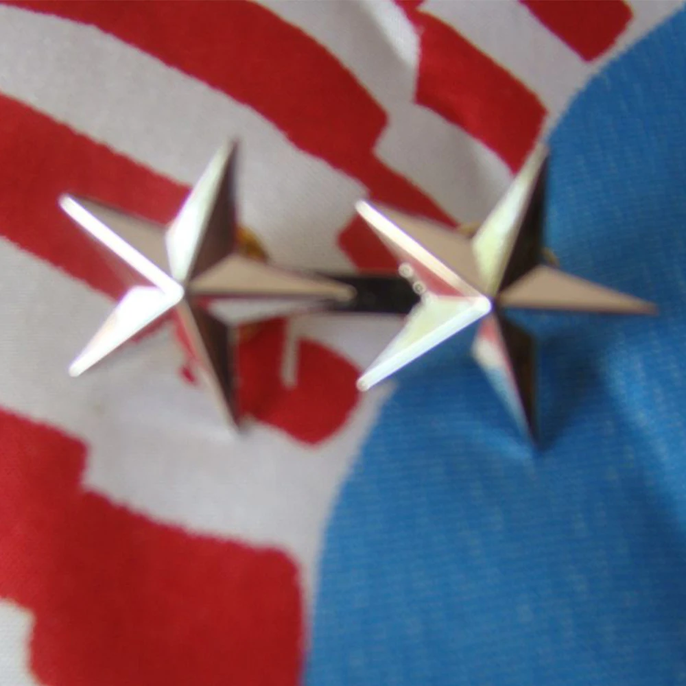 Insignia militar estrella teniente general broche metálico - imagen 2