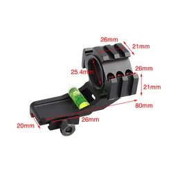 Cantilever táctico nivel burbuja linternas Picatinny 25.4-30mm