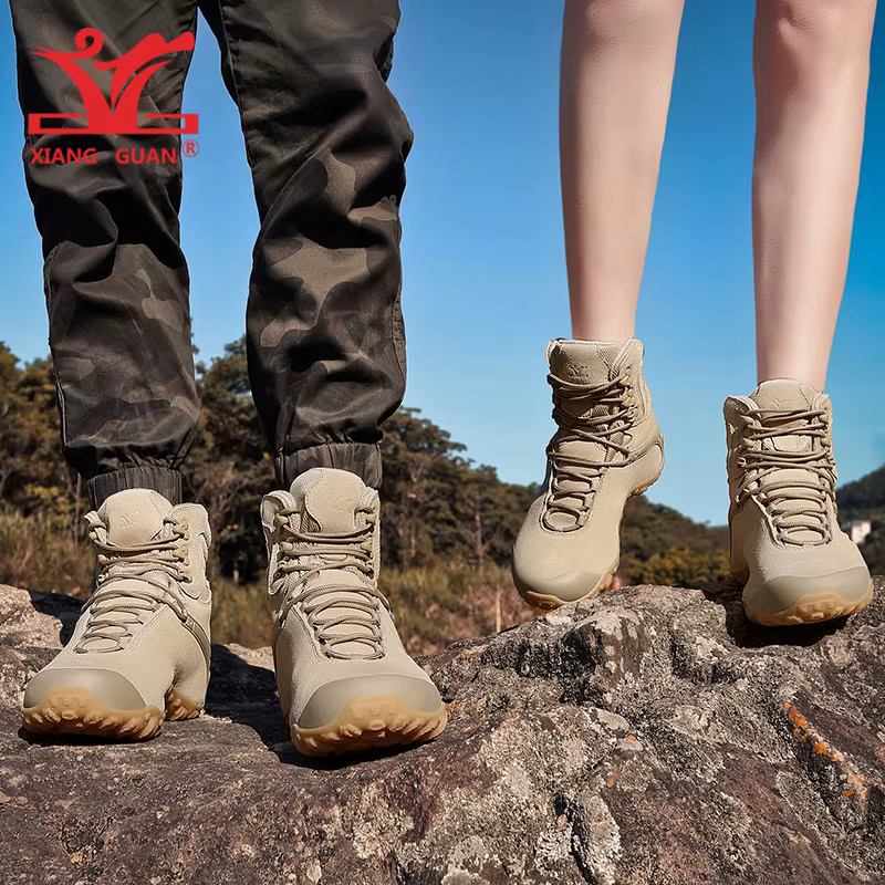 Botas senderismo cuero vaca – Antideslizantes montaña y caza - imagen 2