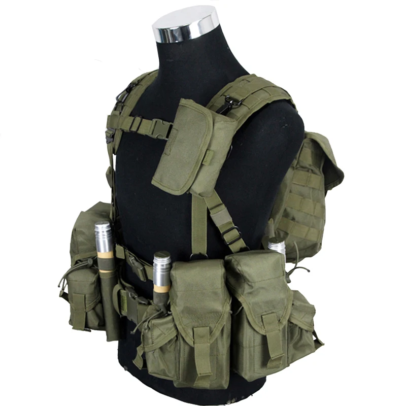 Vista general del chaleco táctico E9 en camuflaje arcoíris 6