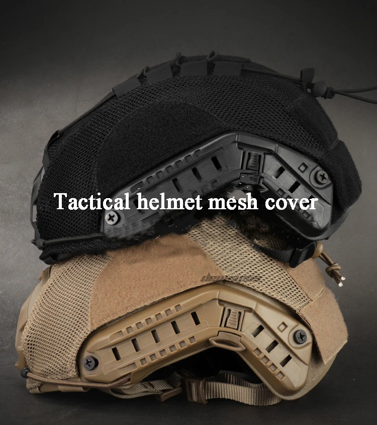 Funda táctica para casco FAST vista frontal con velcro