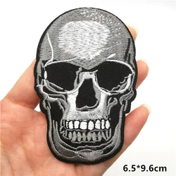 Parches bordados calavera - ropa DIY estilo Hippie Rock para chaquetas