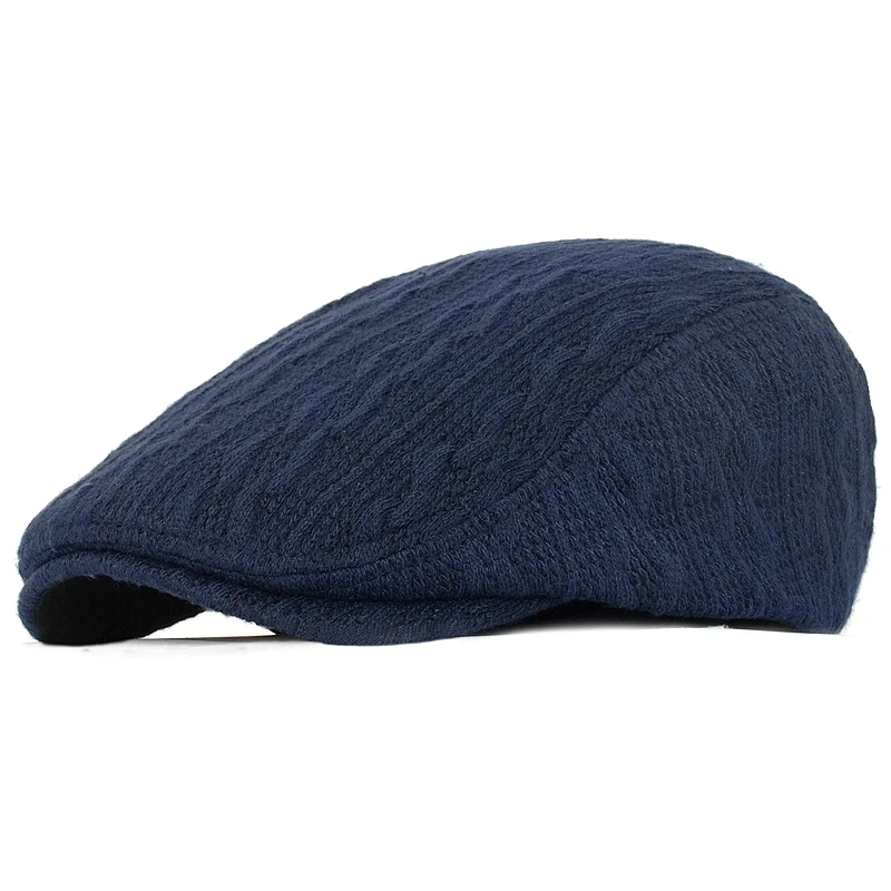 Boina de punto vintage cálida unisex – estilo Gatsby para invierno - imagen 3