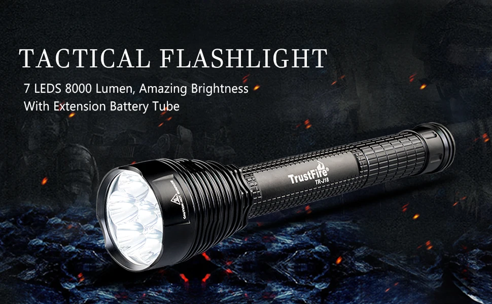 Trustfire J18 linterna tactica 8000 lúmenes