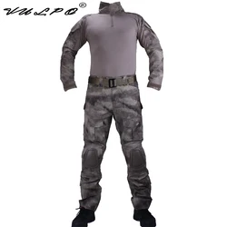VULPO Uniforme Camuflaje A-TACS Caza con Rodilleras y Coderas