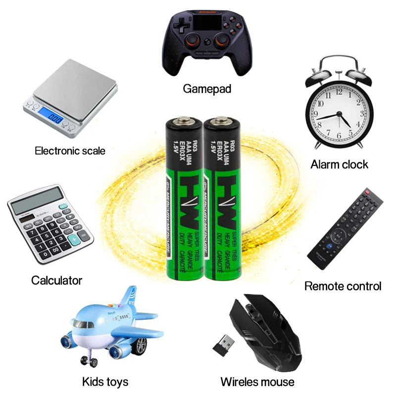 Baterías Hi-Watt AA en uso