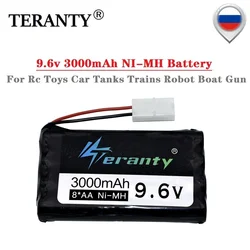 Batería NiMH recargable 9,6V 3000mAh para carros de combate y juguetes RC