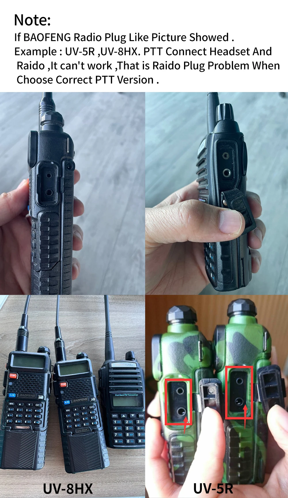 Detalle del botón PTT