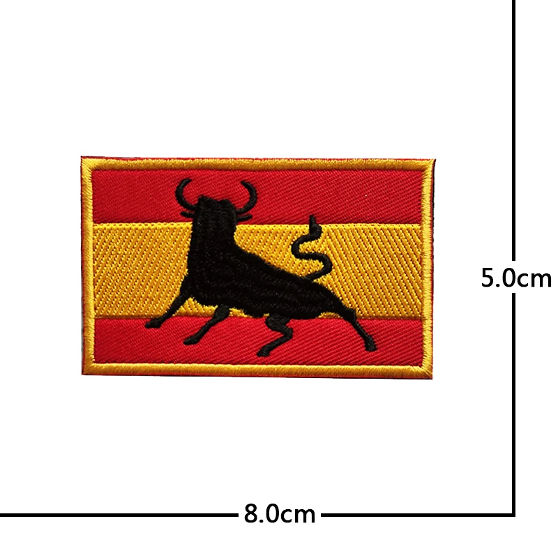 Parche táctico calavera toro bordado – Bandera España - imagen 4