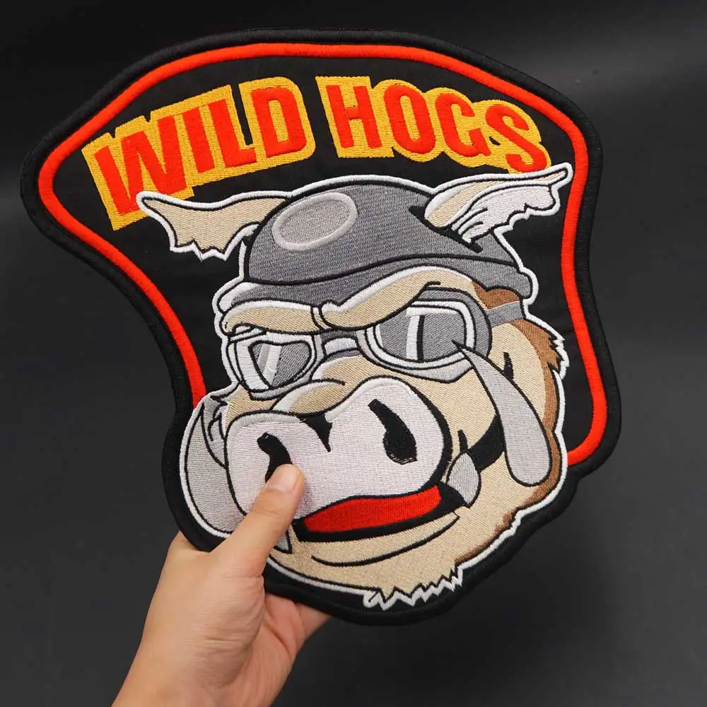 Parche bordado MC WILD HOGS motociclista para ropa - imagen 2