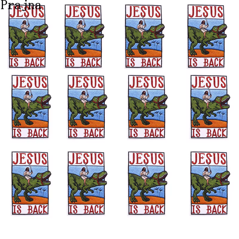 Parche bordado dinosaurio Jesús Prajna