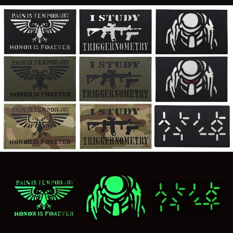 Dark Predator Parche IR Luminoso insignia águila láser nylon brazalete - imagen 3