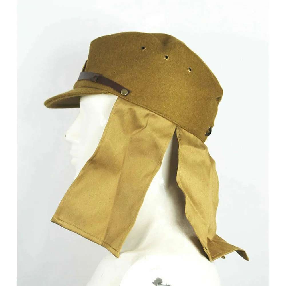Gorra militar IJA de lana WWII con solapa para el cuello - imagen 4