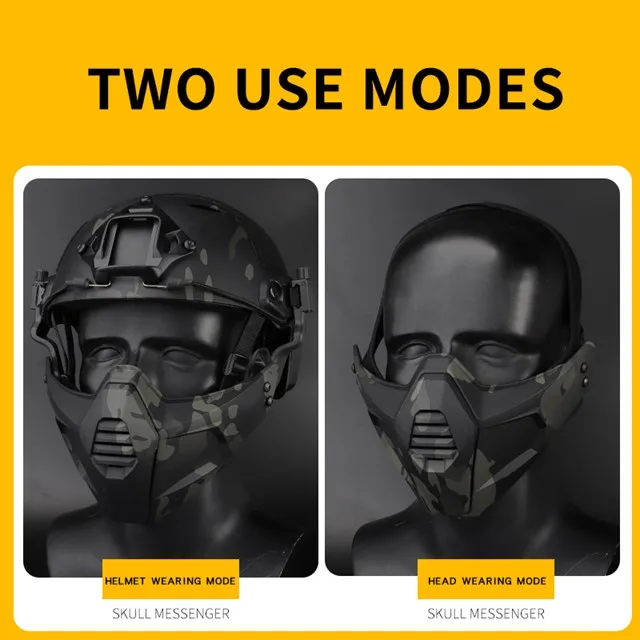 Máscara táctica de media cara para Paintball y gafas protectoras