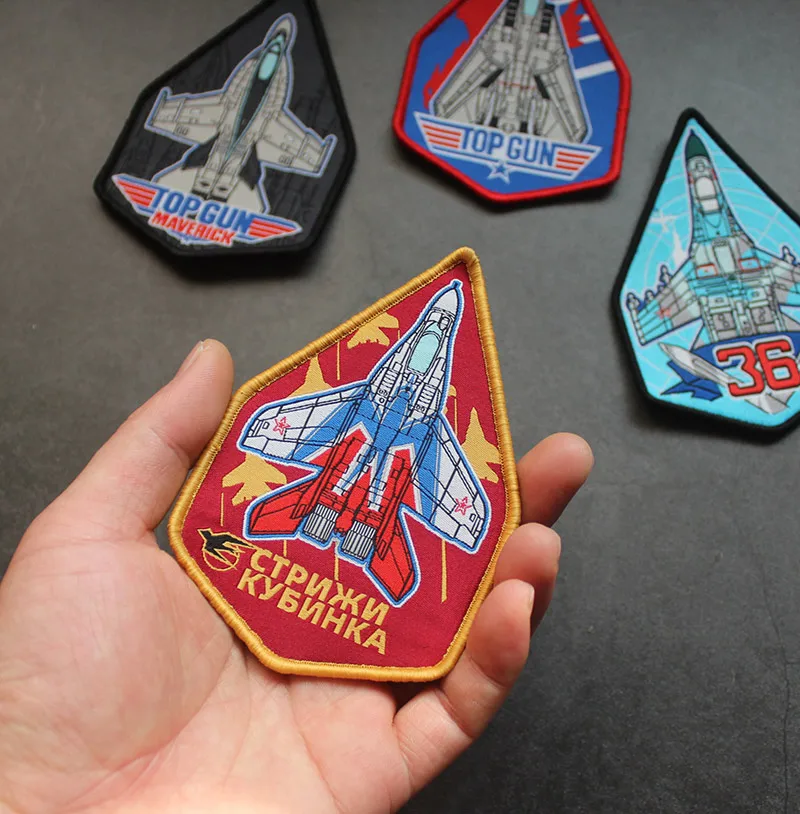 Parche bordado militar TOP GUN - F18 F14 SU27 MIG-29 para ropa - imagen 3