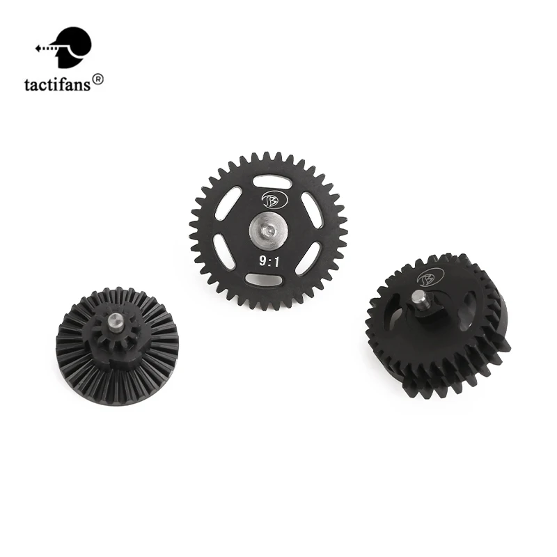 Piñones titanio 9:1 CNC - Set BD para gearbox AEG
