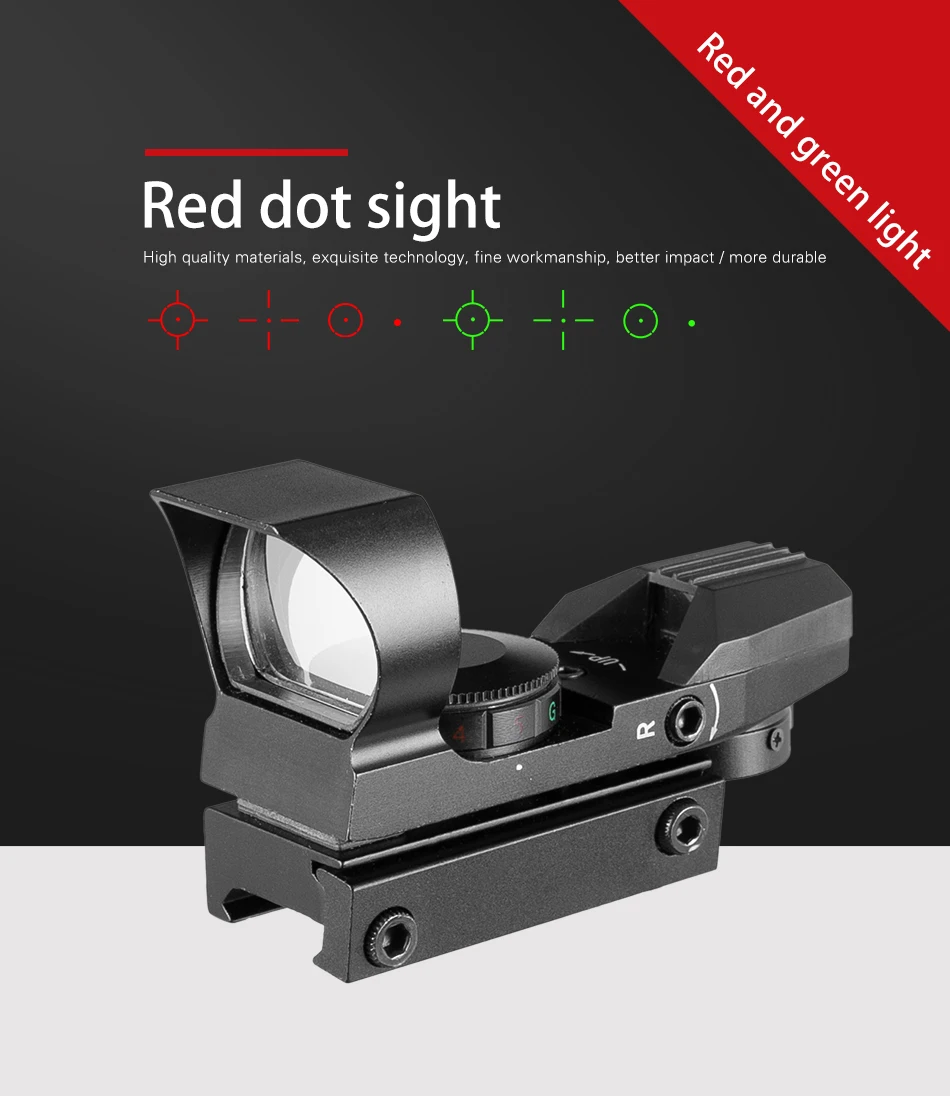 Lente holográfica táctica Fire Wolf, punto rojo