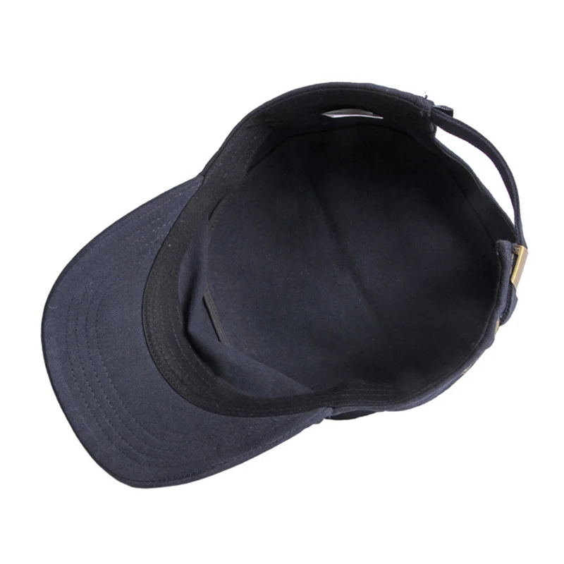Gorra táctica de algodón negra visera plana con estrella cinco puntas - imagen 2