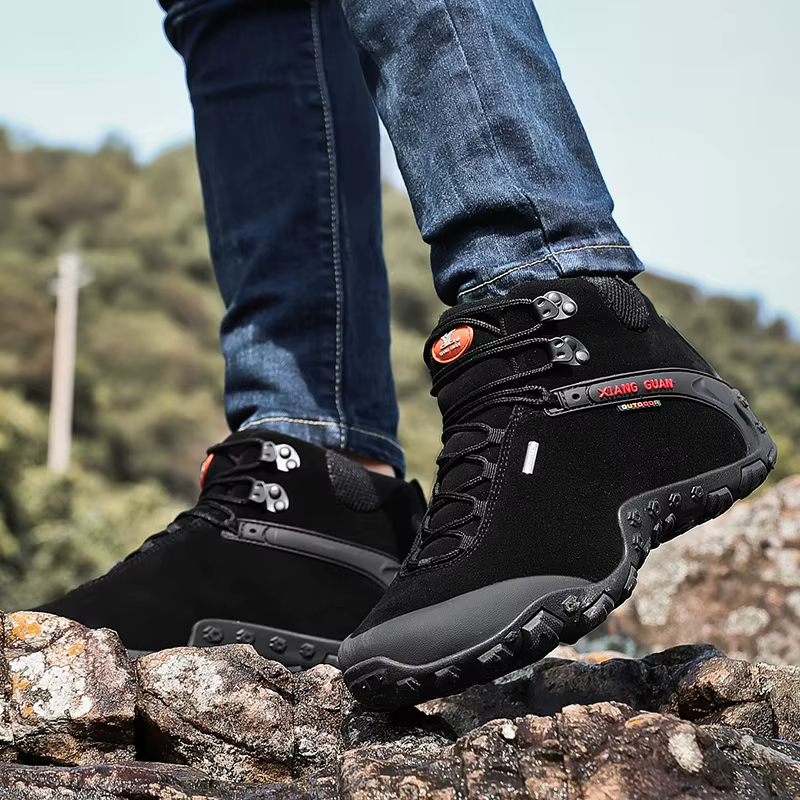 Botas senderismo cuero vaca – Antideslizantes montaña y caza - imagen 3