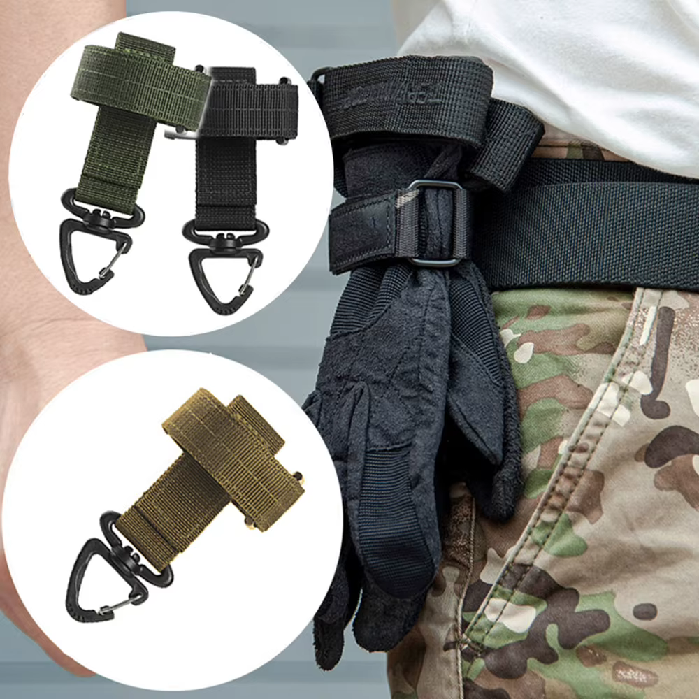 Gancho sujeción antipérdida para guantes tácticos
