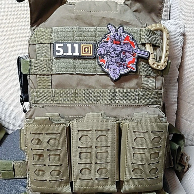 Parche táctico bordado samurái japonés para ropa y mochilas - imagen 4