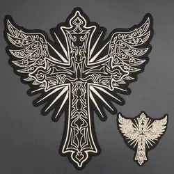Parche táctico bordado cruz alada – Insignia militar para chaqueta