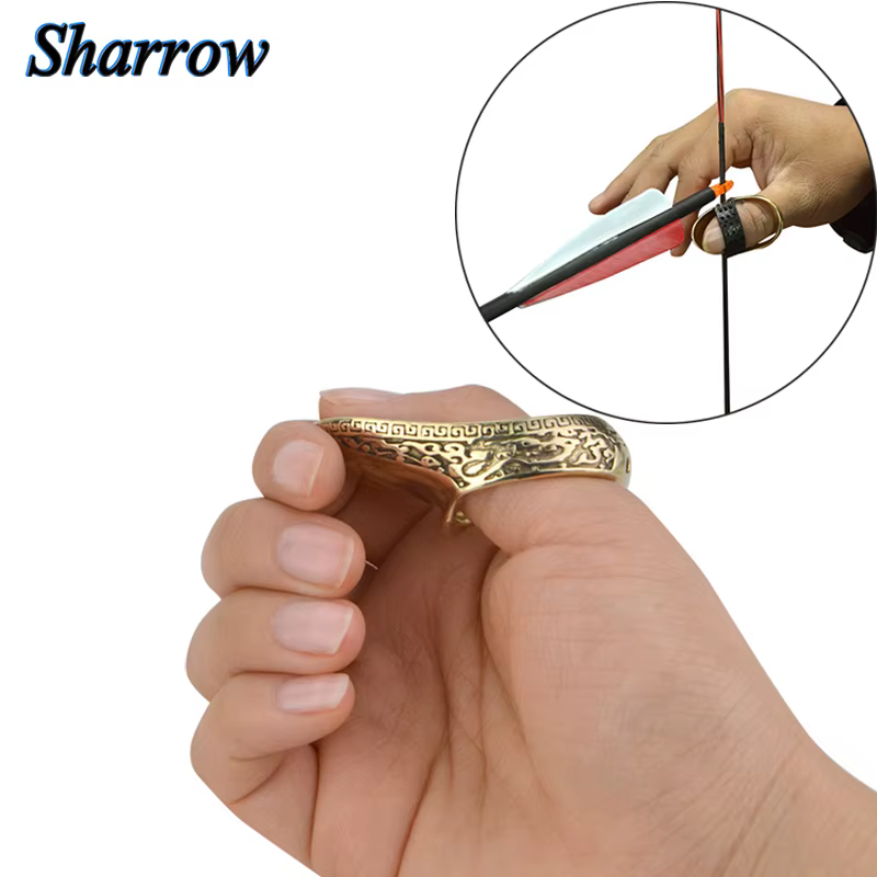 Protector dedos latón tiro arco – Antideslizante para caza adultos - imagen 5