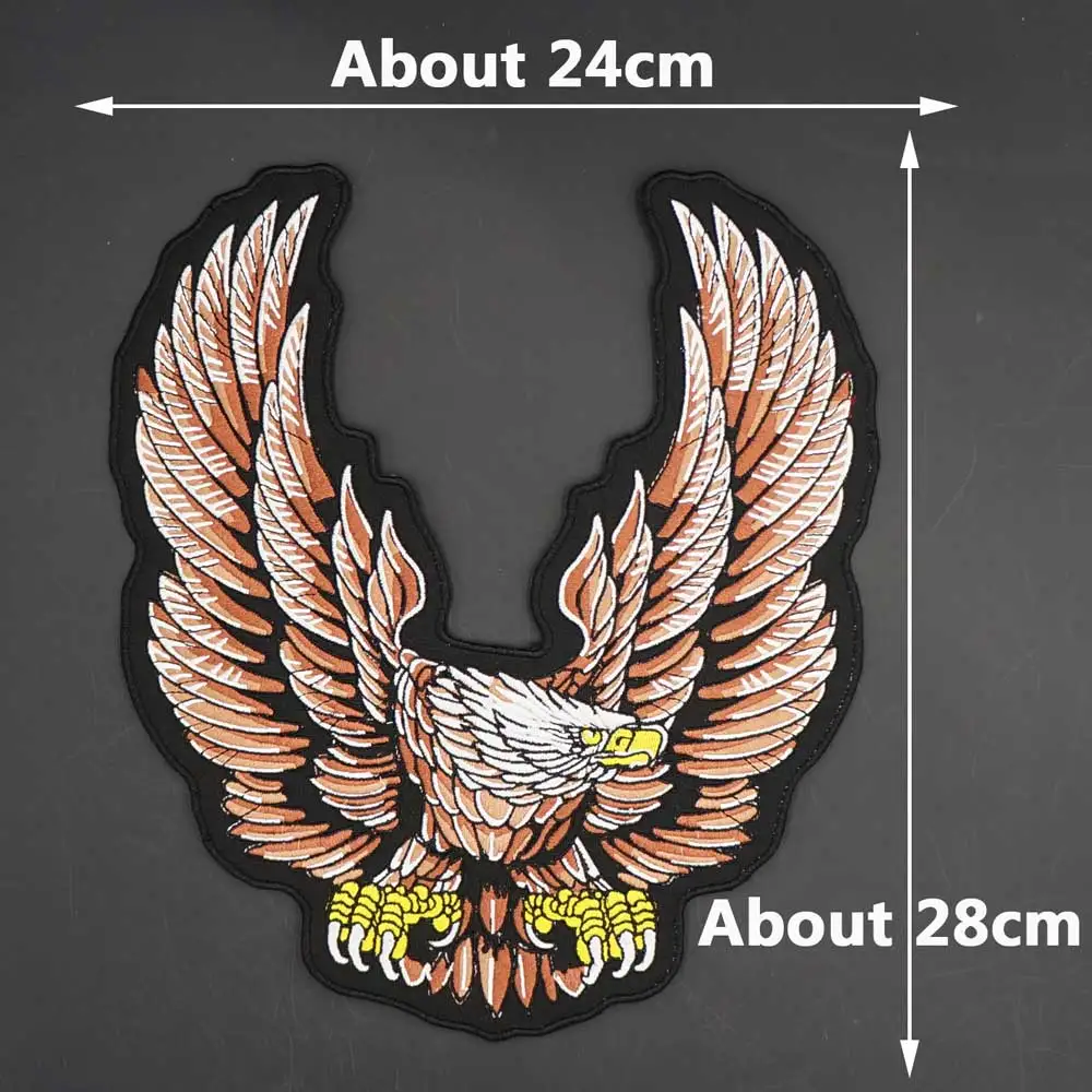 Parche bordado táctico águila para planchar en chaqueta de cuero - imagen 2