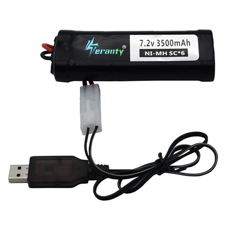 Batería Ni-MH 7.2V 5000mAh conectores Tamiya RC 1/16 - imagen 3