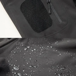 Chaqueta softshell táctica impermeable con capucha para senderismo