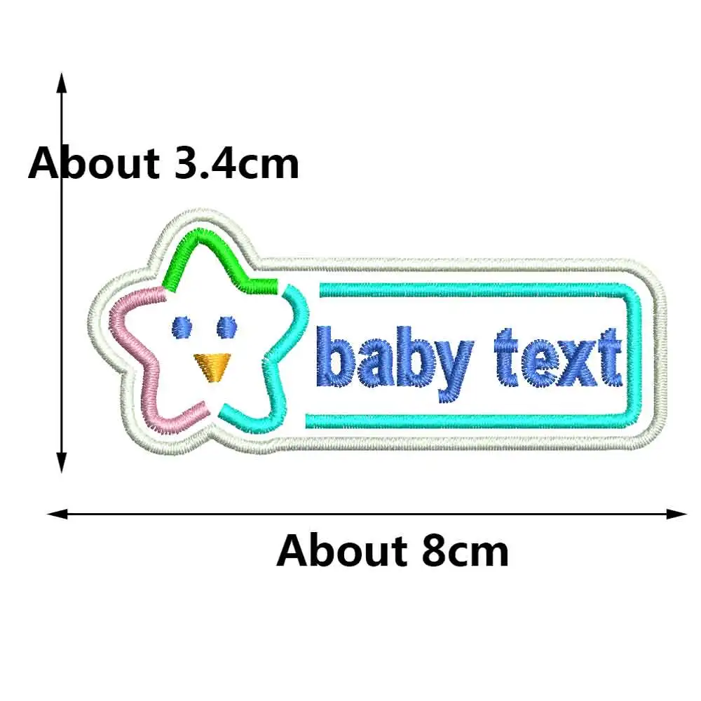 Parche termoadhesivo bordado estrella personalizado para coser - imagen 2