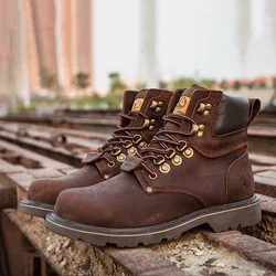 Botas de senderismo tobillo cuero impermeable – Caza Trekking táctico