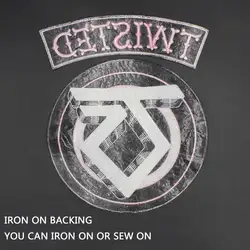 Twisted Sister Parche bordado motorista para chaqueta – planchado fácil
