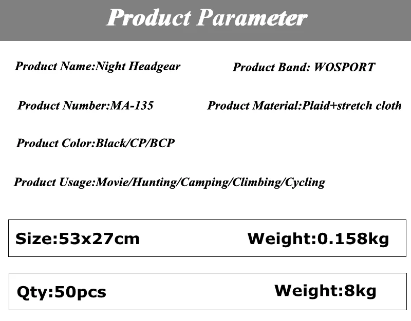 Capucha táctica Weifelt vista frontal en color negro