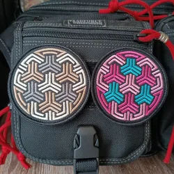 Parche bordado táctico futurista – insignia circular para ropa