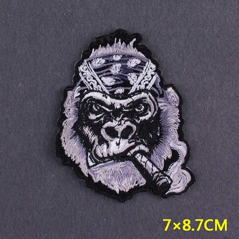 Parche termoadhesivo gorila biker para chaleco o chaqueta - imagen 2