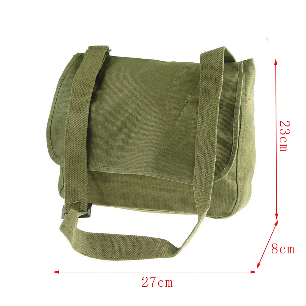 Satchel militar de lona vintage para mensajero pequeño - imagen 4
