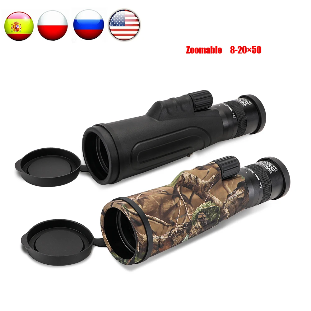 Monocular WG11 8-20x50 para caza y observación naturaleza