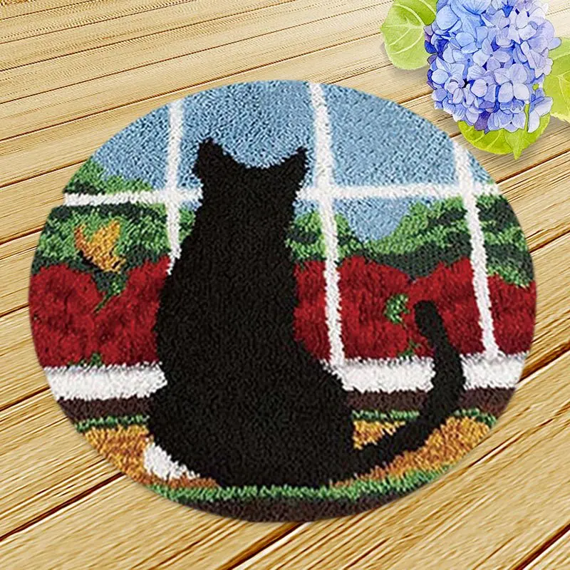 Kit latch hook animales – Alfombra tejida DIY manualidades - imagen 4