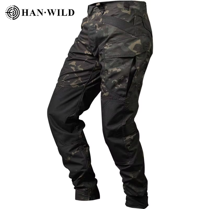 Pantalones tácticos camuflaje con refuerzos de rodilla para airsoft - imagen 3