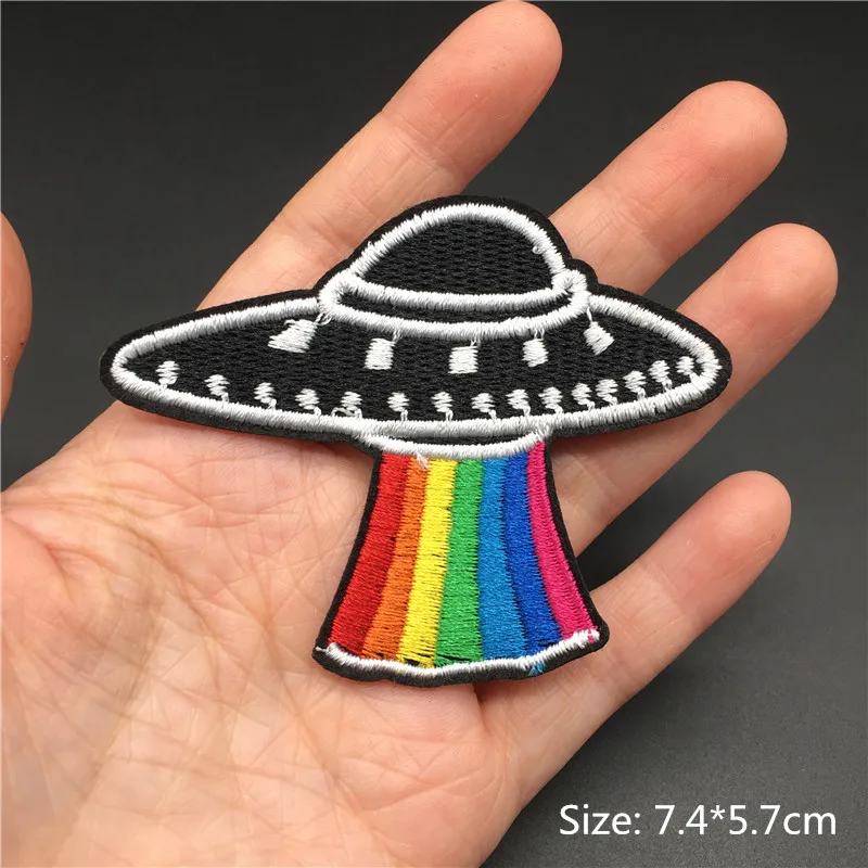 Parche bordado táctico OVNI Rocket Alien – planchar o coser - imagen 3