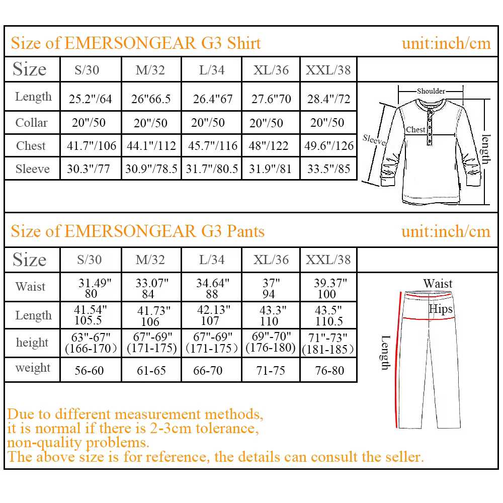 Emersongear G3 uniforme táctico - camisa y pantalón con rodilleras - imagen 5