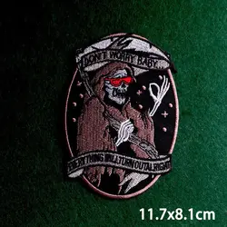 Parche militar calavera bordado para planchar o coser en ropa táctica