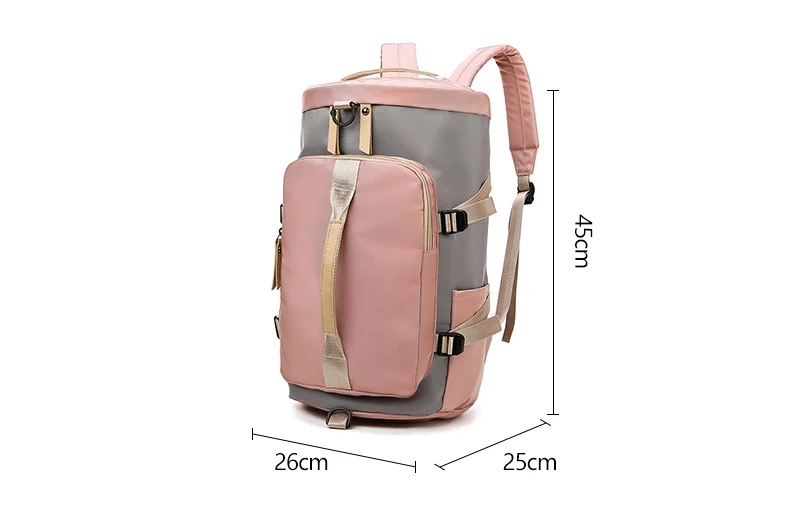 Detalle del material y forma de la mochila