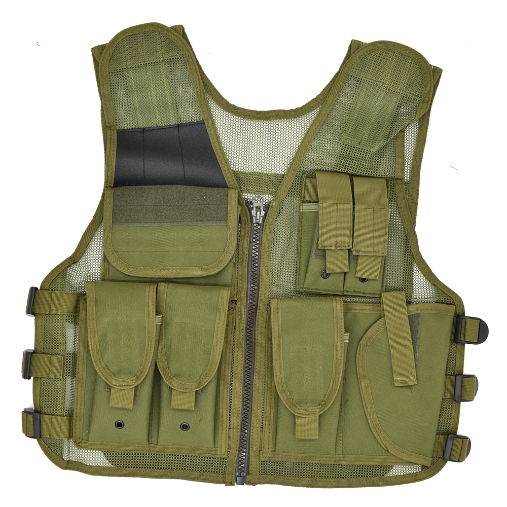 Chaleco táctico de malla MOLLE - tallaje ajustable, para caza y pesca - imagen 3