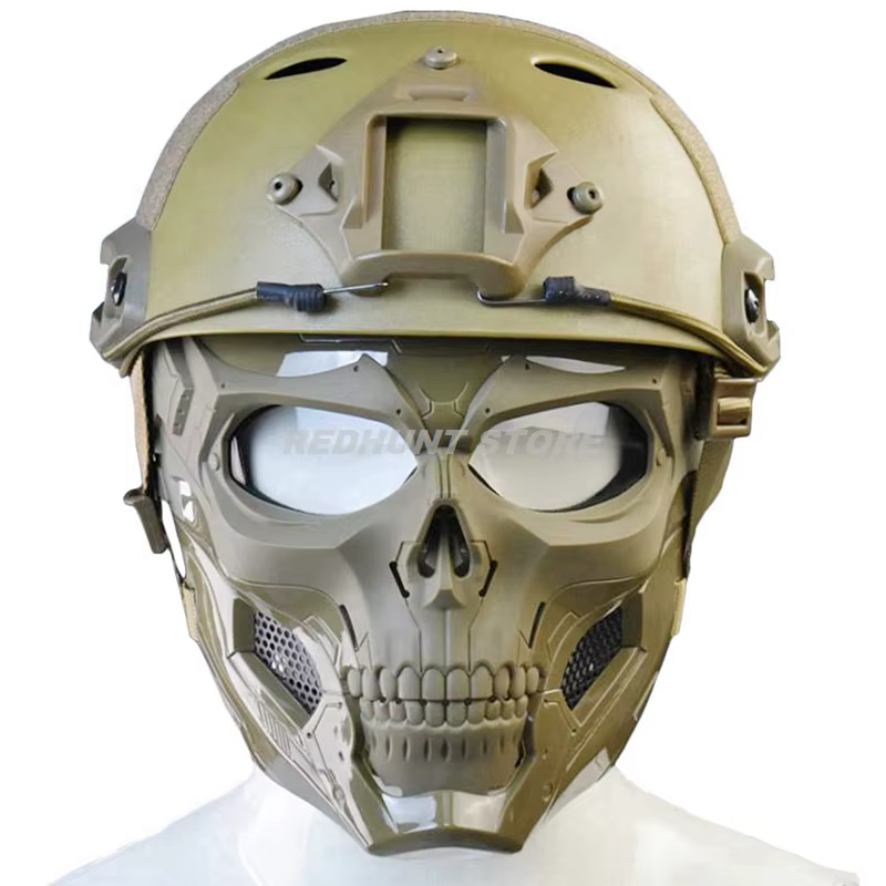 Máscara táctica calavera dual con correa ajustable para airesoft - imagen 5