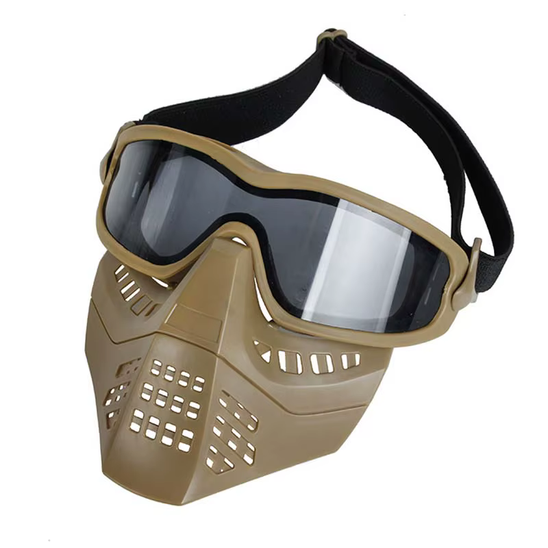 Máscara táctica transpirable para caza con gafas antiniebla integradas - imagen 2