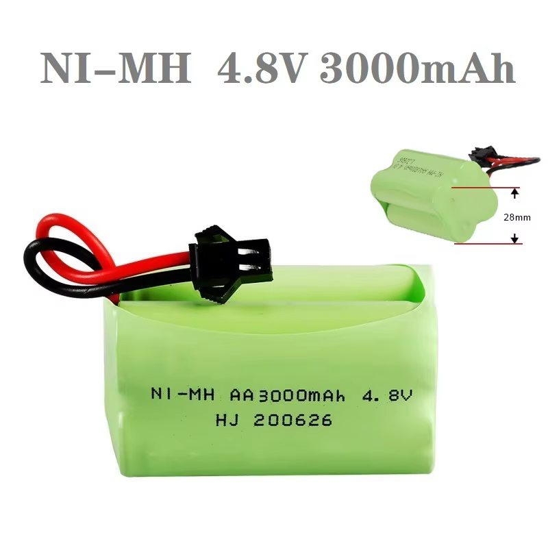 Batería NiMH 4,8V 3000mAh recargable conector SM